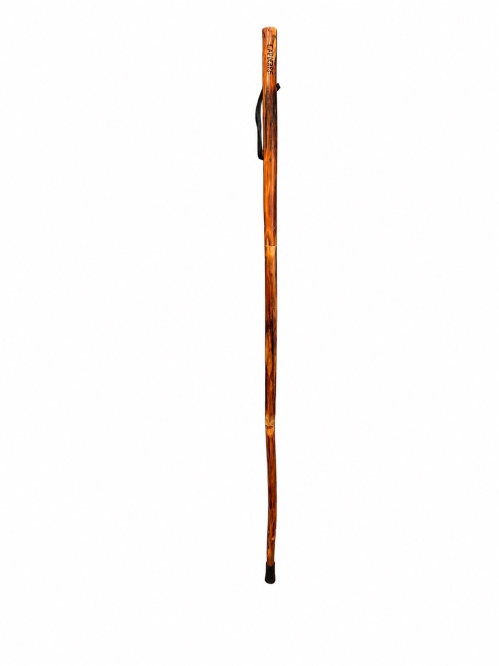 Explore Classic Brown Wooden Walking Staff w/Wrist Strap